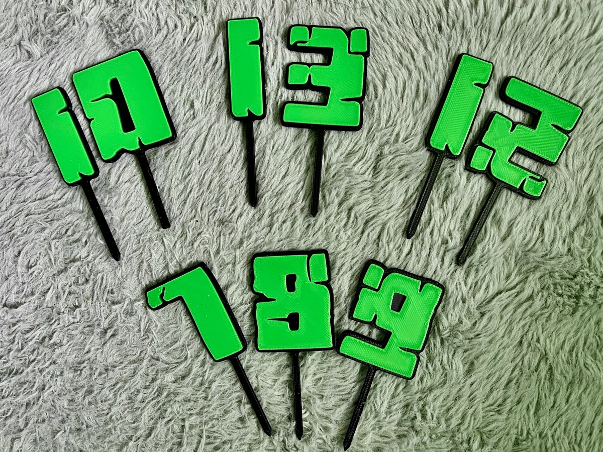 MINECRAFT cake topper numbers Birthday Geburtstag