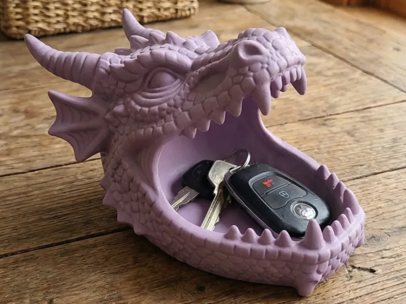 Dragon Head Key Bowl & Dice Tray Desk Organizer