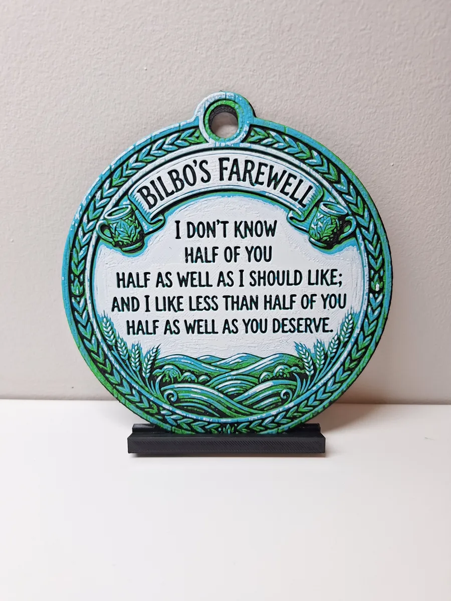 Bilbo's Farewell - Circle Ornament, photo 4 of 4 - Bilbo's Farewell - Circle Ornament Gifts & Occasions
