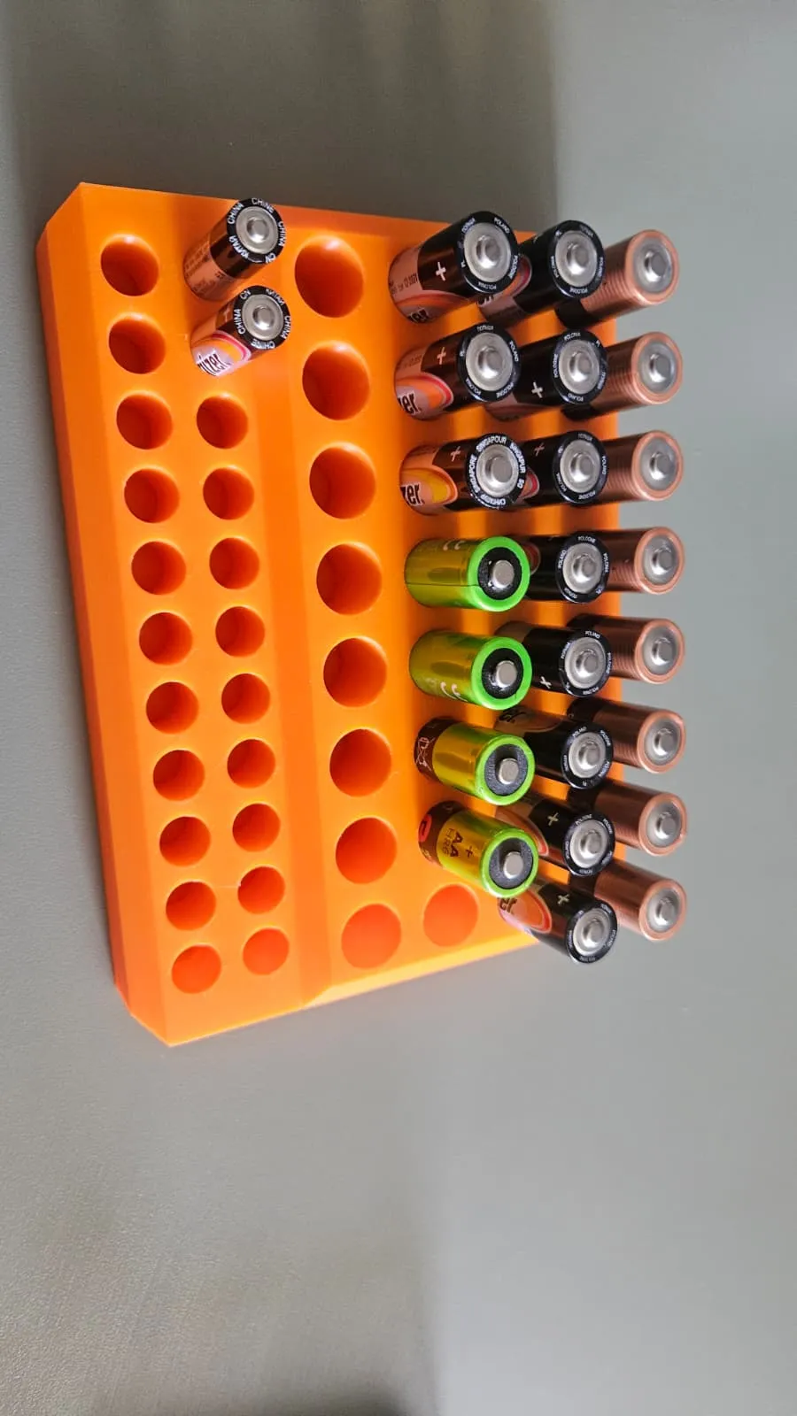 AA & AAA Battery Organizer, Wall Mount & Desktop, photo 2 of 4 - AA & AAA Battery Organizer, Wall Mount & Desktop Mobile & Device Accessories