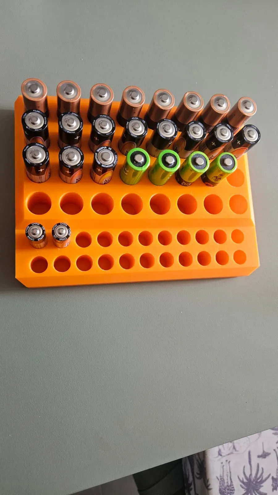 AA & AAA Battery Organizer, Wall Mount & Desktop, photo 3 of 4 - AA & AAA Battery Organizer, Wall Mount & Desktop Mobile & Device Accessories