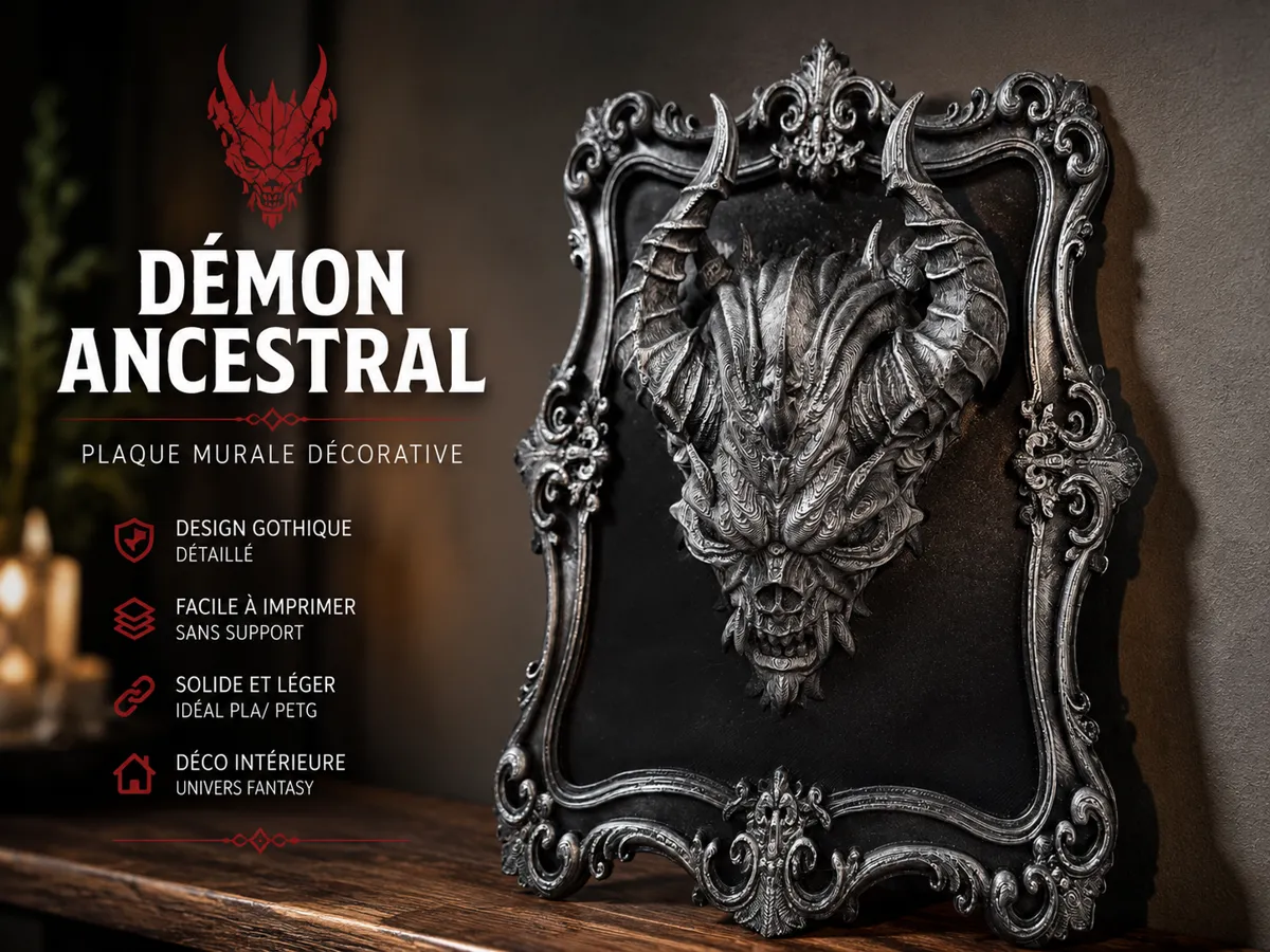 Demon Head Wall Plaque Baroque Fantasy Decor - Wall Hangings & Wall Decor, in stock in India