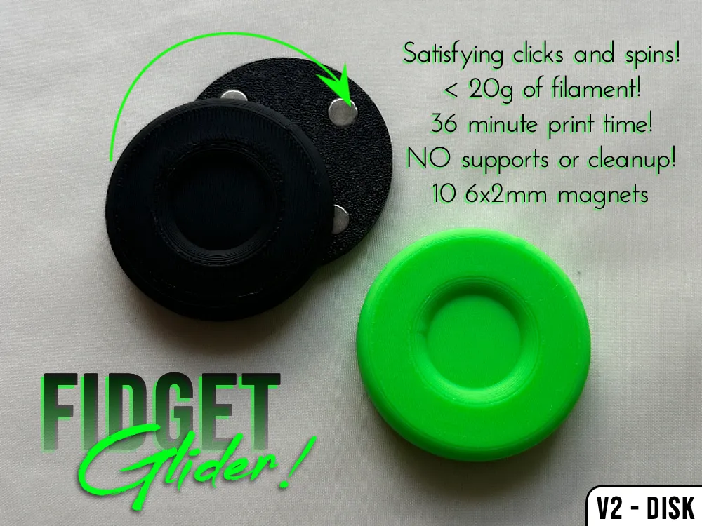 Fidget Glider v2 - Disk
