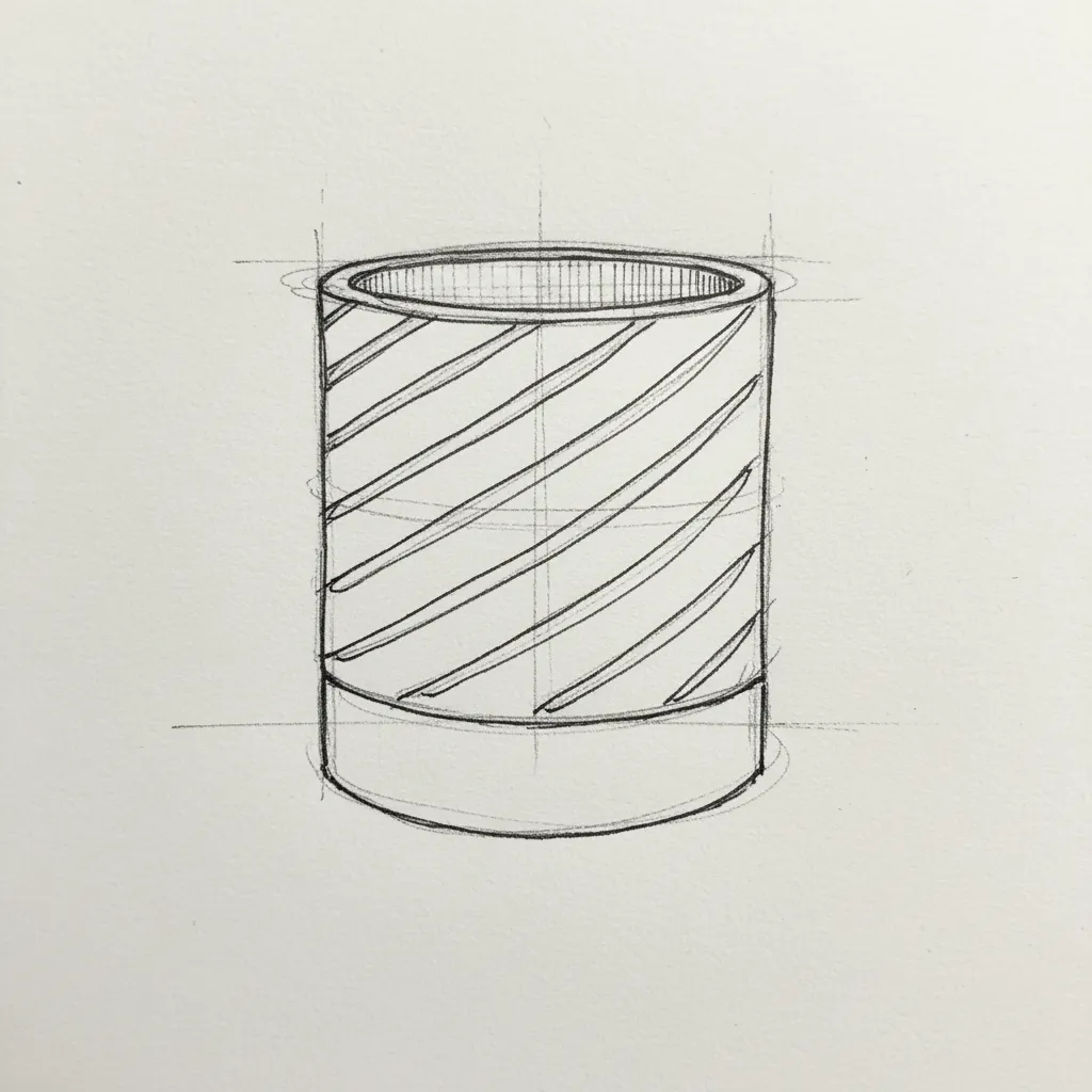 Round Coil Vase / Planter, photo 2 of 4 - Geometric & Modern Planters, decor