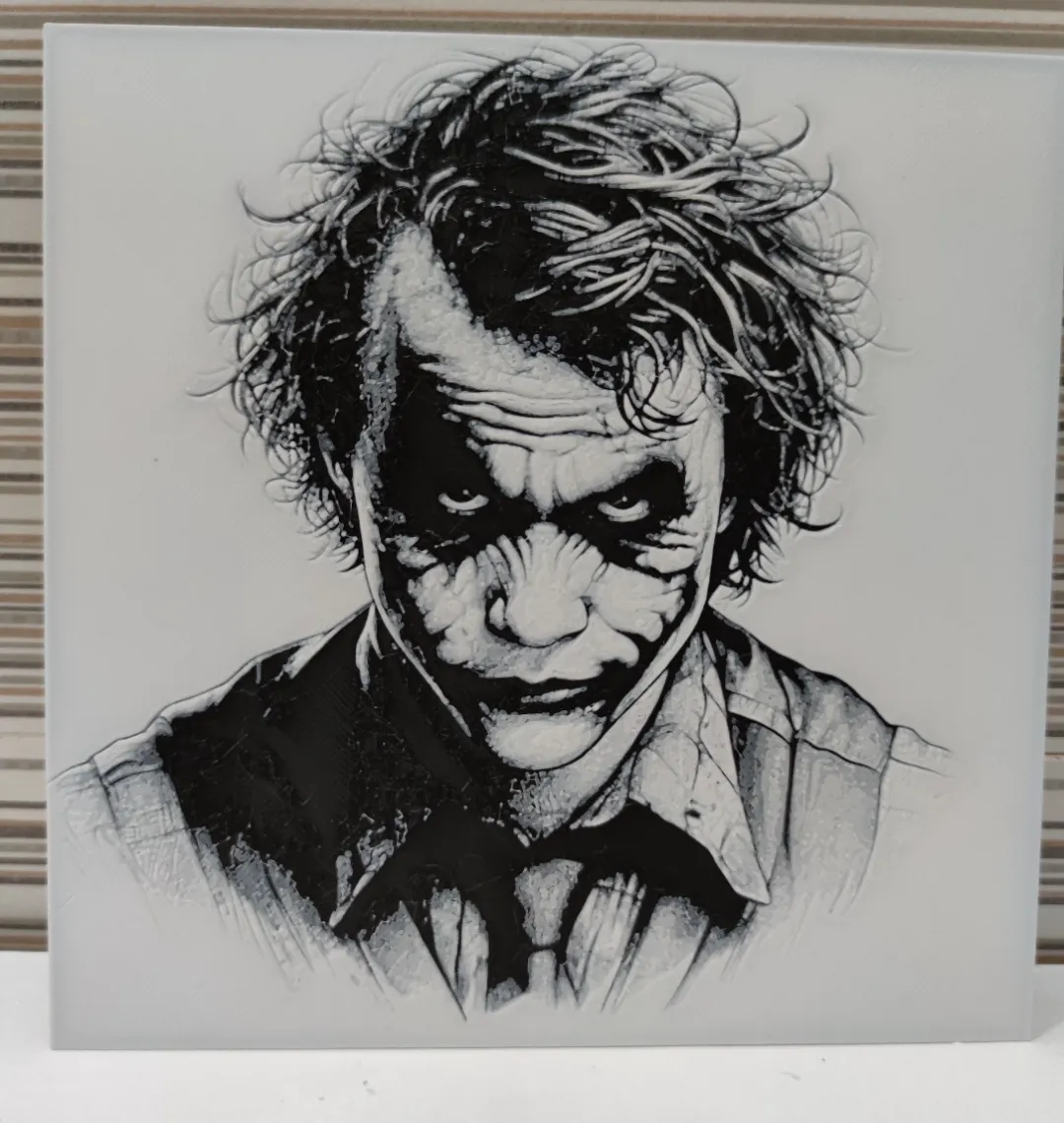Hueforge portrait of the joker - Photo Art & Lithophanes, in stock in India