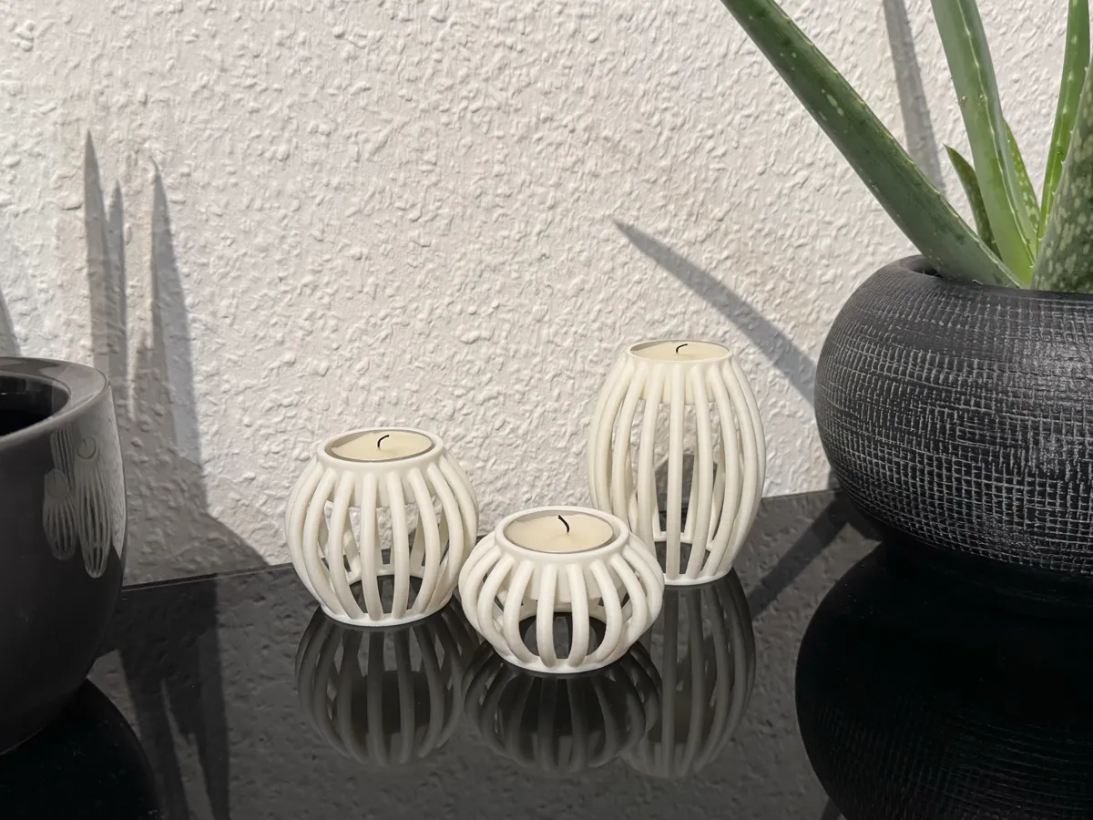 Modern tea light candle holder floating LED small