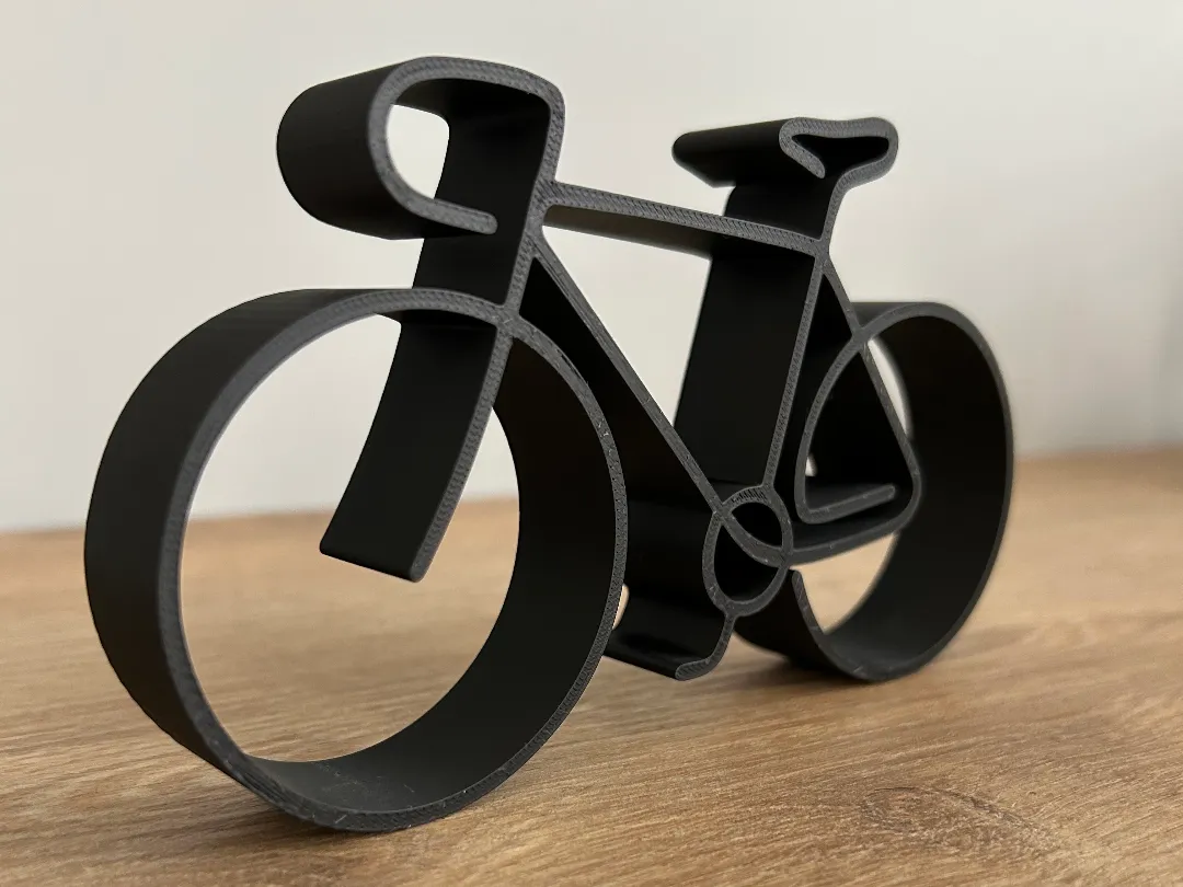 Bicycle line art shelf decor