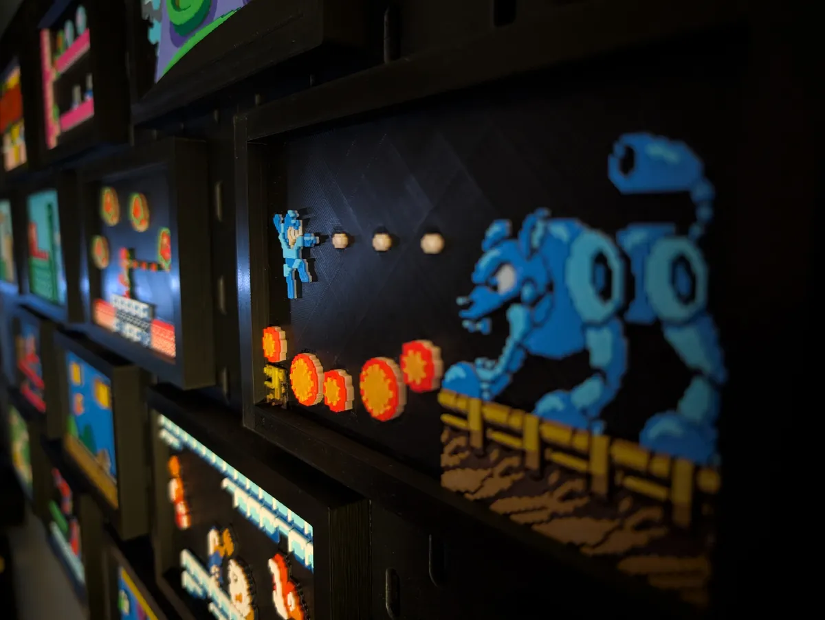 Mega Man 2 Layered Wall Art, photo 3 of 4 - Mega Man 2 Layered Wall Art Home Decor Items