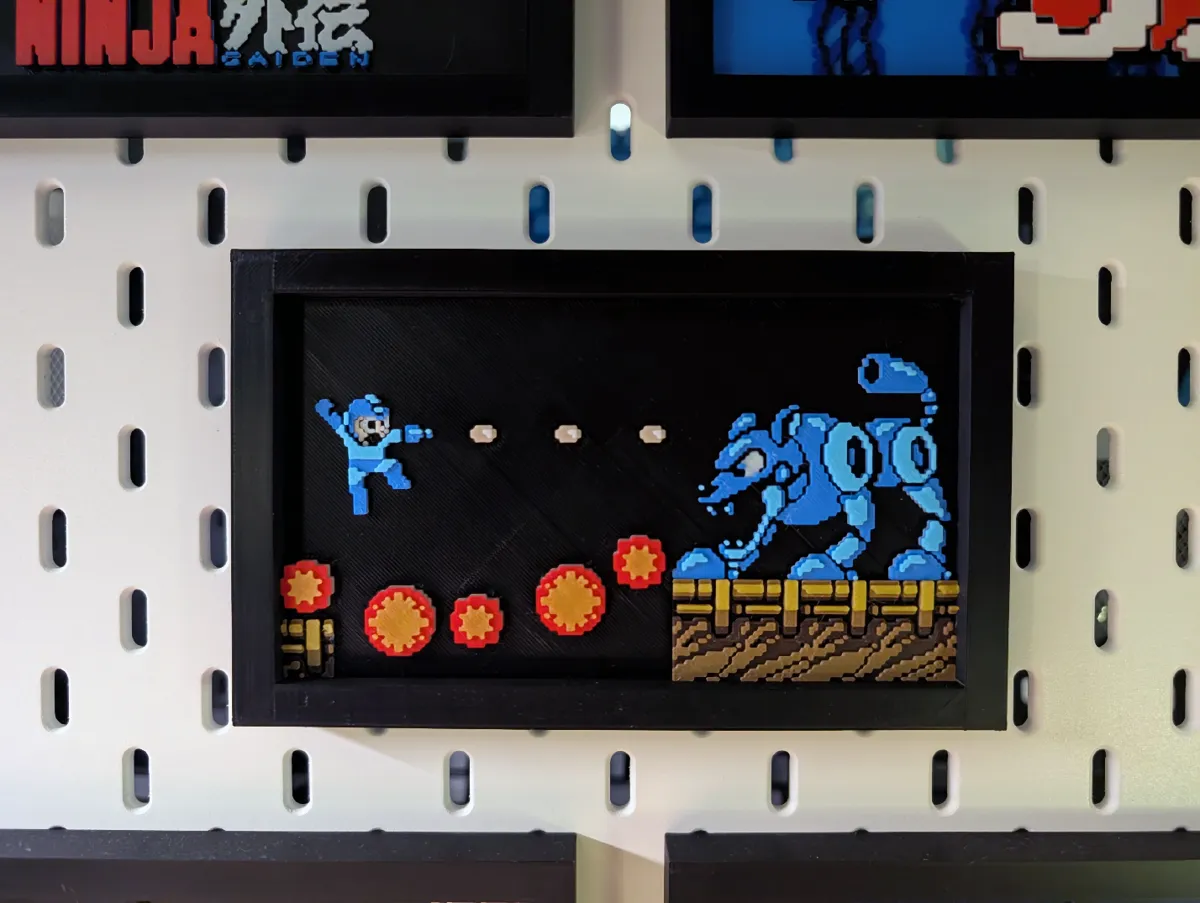 Mega Man 2 Layered Wall Art, photo 4 of 4 - Mega Man 2 Layered Wall Art Home Decor Items