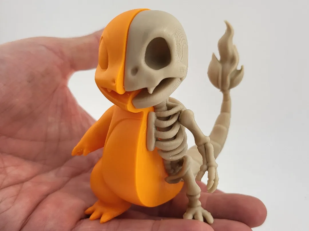 Charmander pokemon Skeleton action Figure