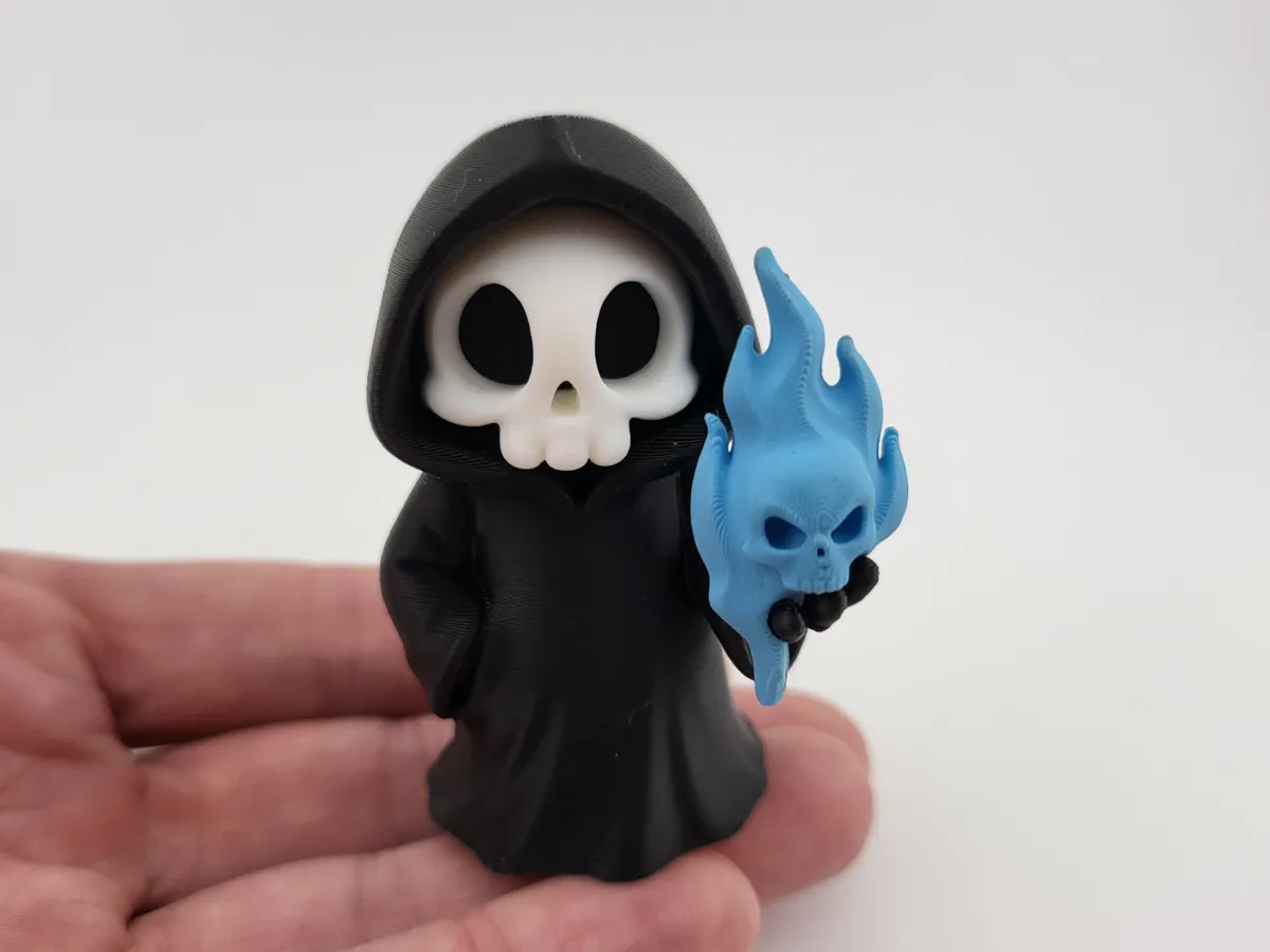 Grim Reaper with fire, Skeleton Action Figure