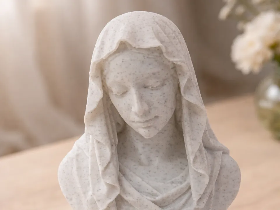 Virgin Mary Bust, Classical Sculpture