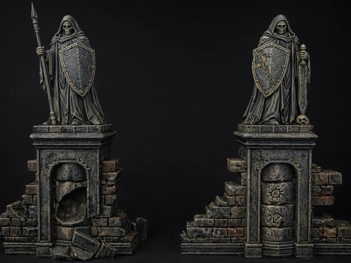 Temple of Moon: Guard statues