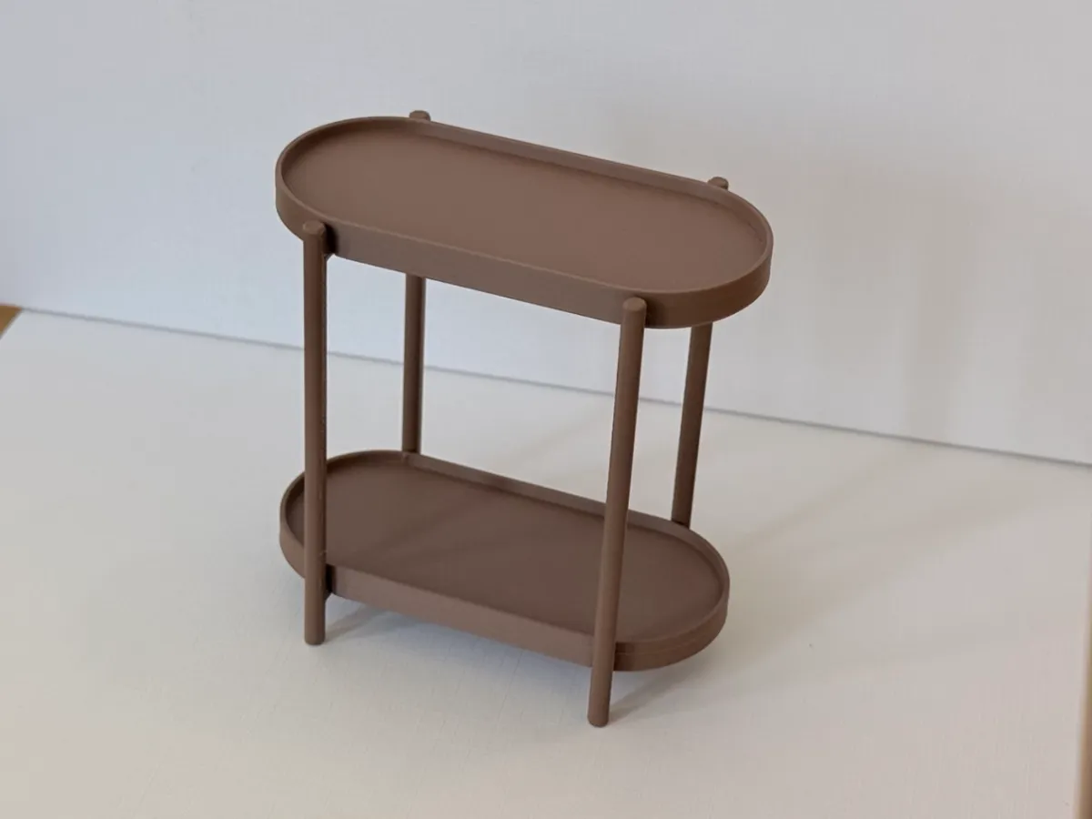 1:6 Scale Miniature 2-Tier Oval Plant Stand