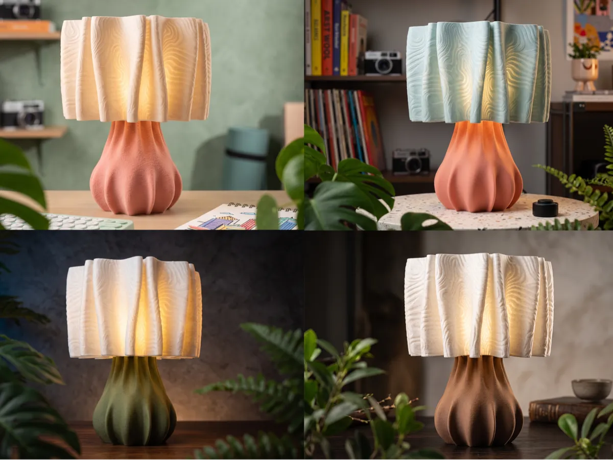 Verdant Veil, Organic Ambient Desk Lamp