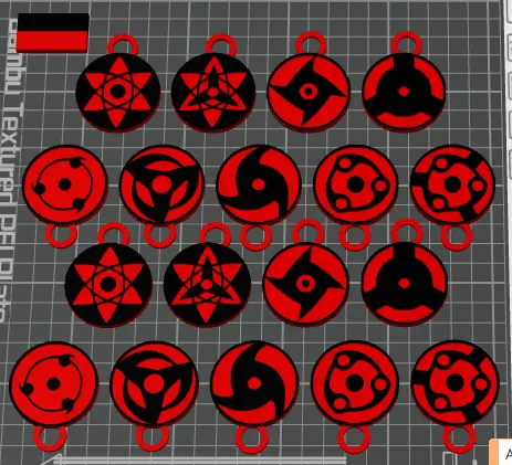 Keychain Llavero Sharingans (Naruto)