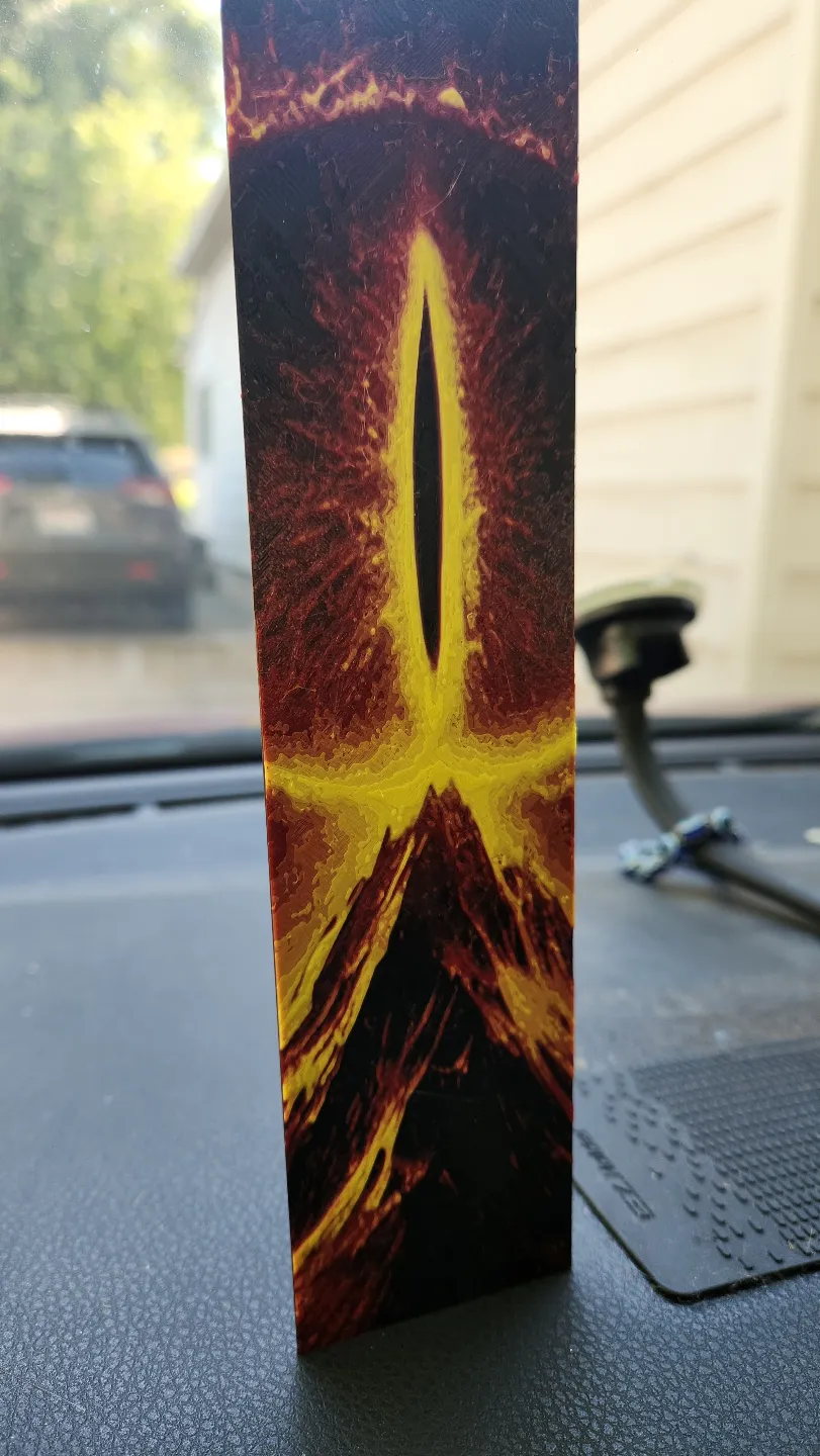 The Eye Of Sauron - LOTR HueForge Bookmark, photo 2 of 4 - The Eye Of Sauron - LOTR HueForge Bookmark Desk & Office