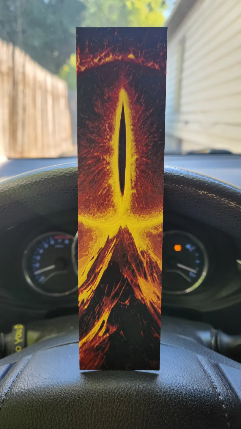 The Eye Of Sauron - LOTR HueForge Bookmark, photo 3 of 4 - The Eye Of Sauron - LOTR HueForge Bookmark Desk & Office