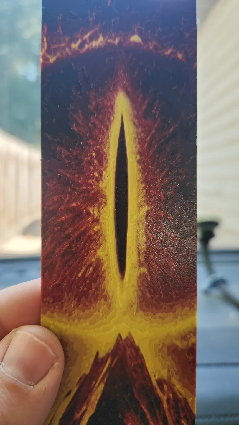 The Eye Of Sauron - LOTR HueForge Bookmark, photo 4 of 4 - The Eye Of Sauron - LOTR HueForge Bookmark Desk & Office