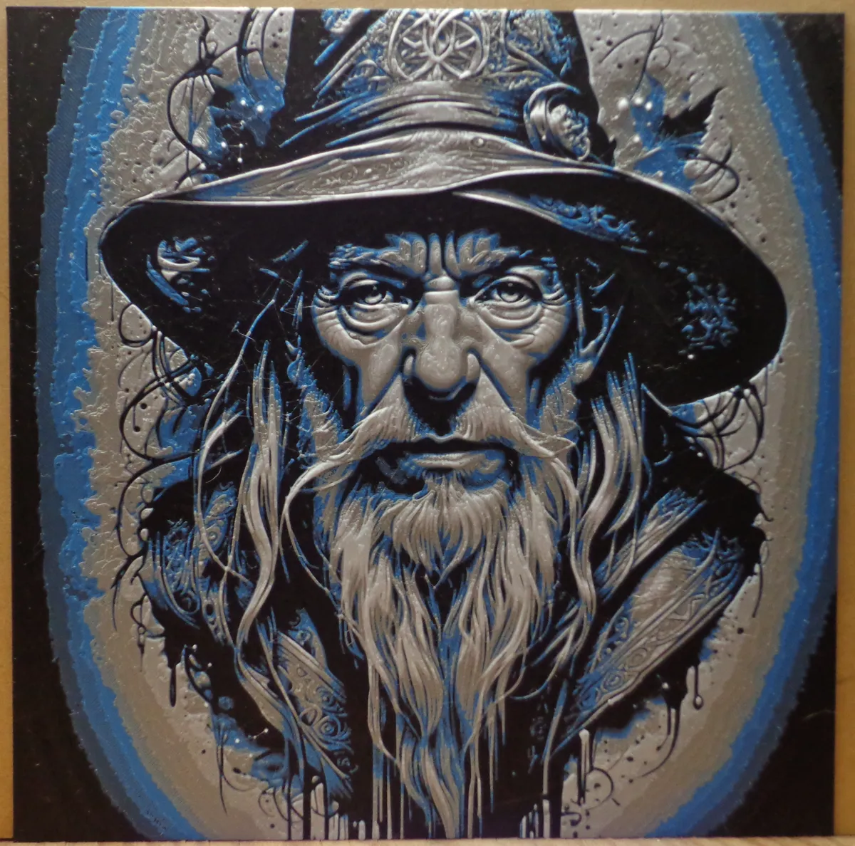 Hueforge Gandalf Lord of the Rings Fan Art, photo 2 of 3 - Hueforge Gandalf Lord of the Rings Fan Art Generative Art