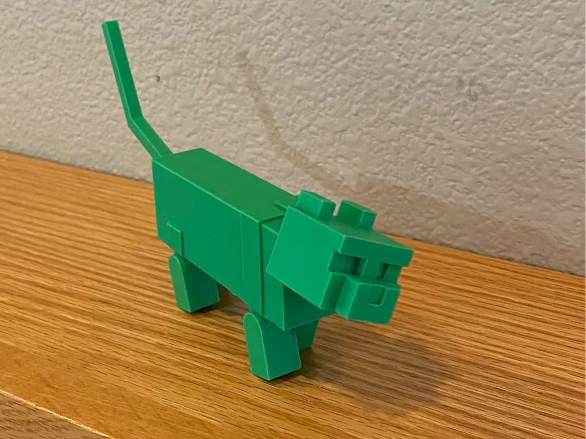 Articulated Minecraft cat