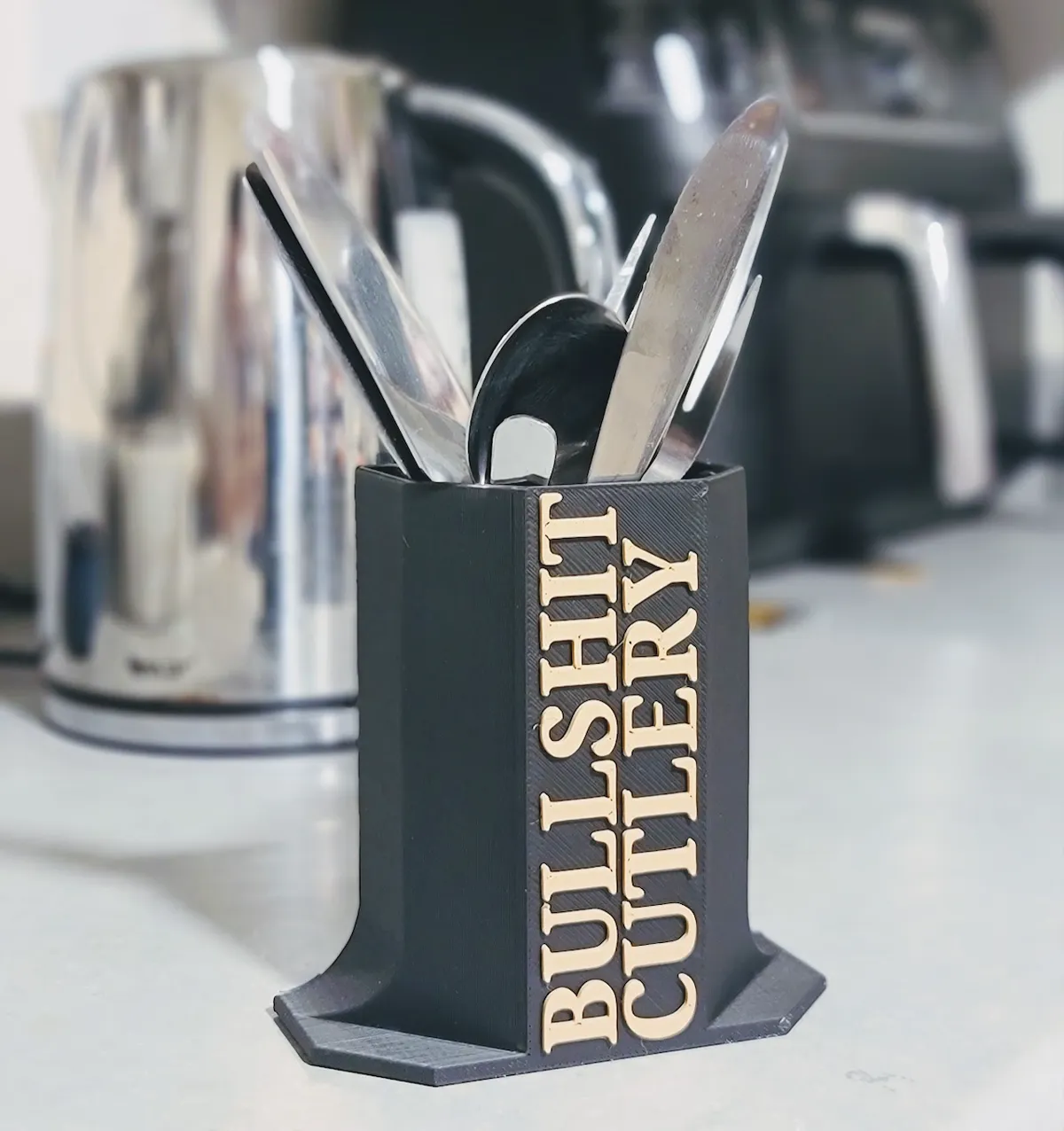 Bullsh*t Cutlery Pot - For the cutlery that doesn't deserve the drawer - Drawer & Wardrobe Organisers, in stock