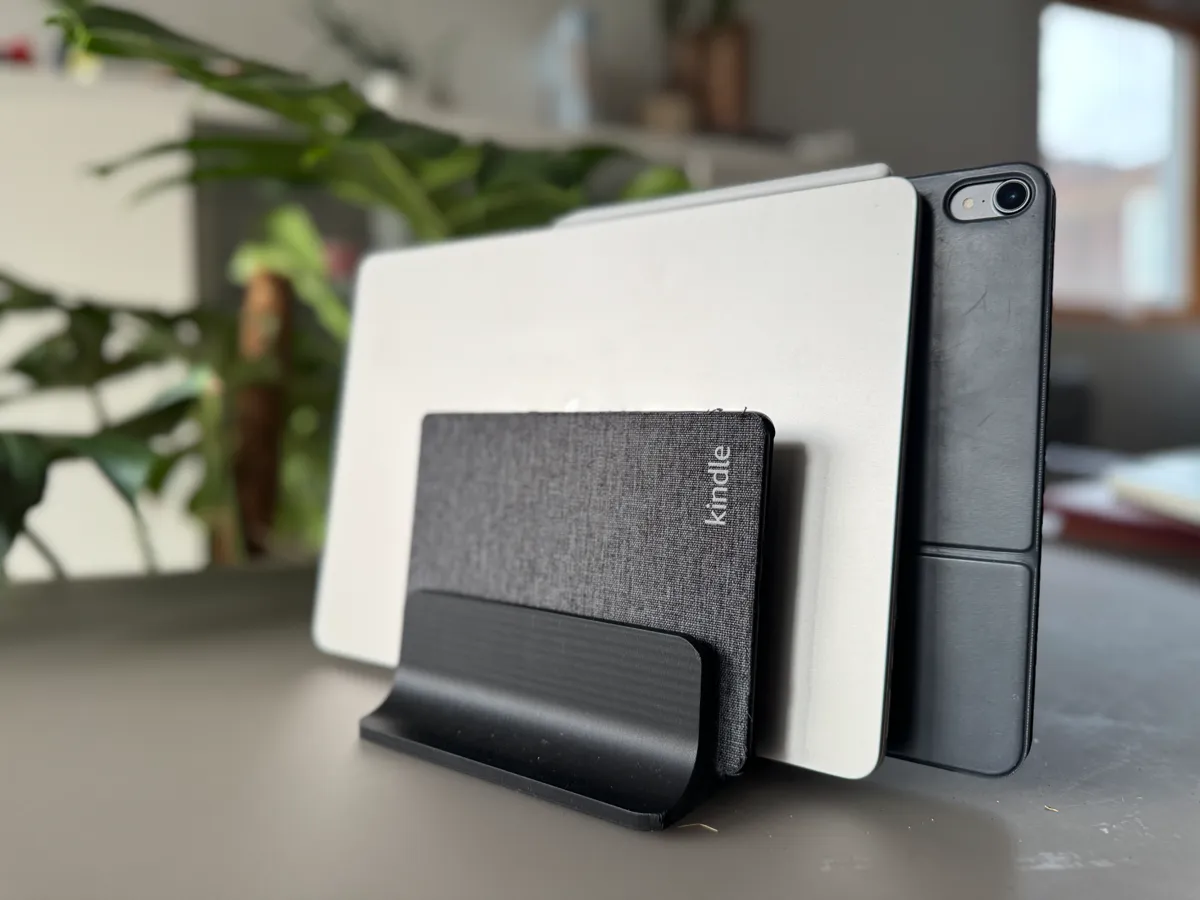 Vertical MacBook and iPad Holder (3 Devices), photo 2 of 4 - Vertical MacBook and iPad Holder (3 Devices) Mobile & Device Accessories