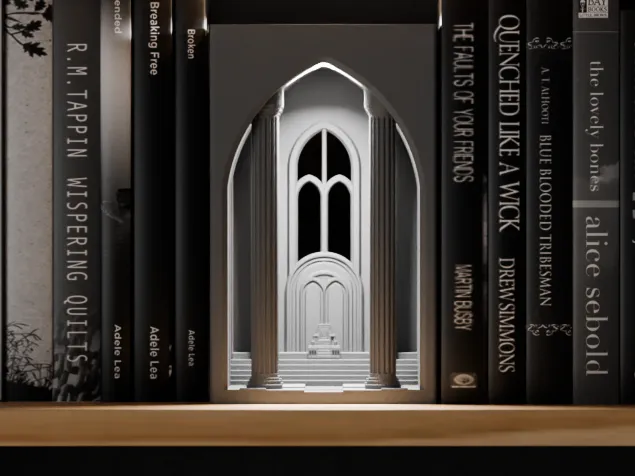 Book Nook Lamp. Dwarven Throne Room Book end Lamp
