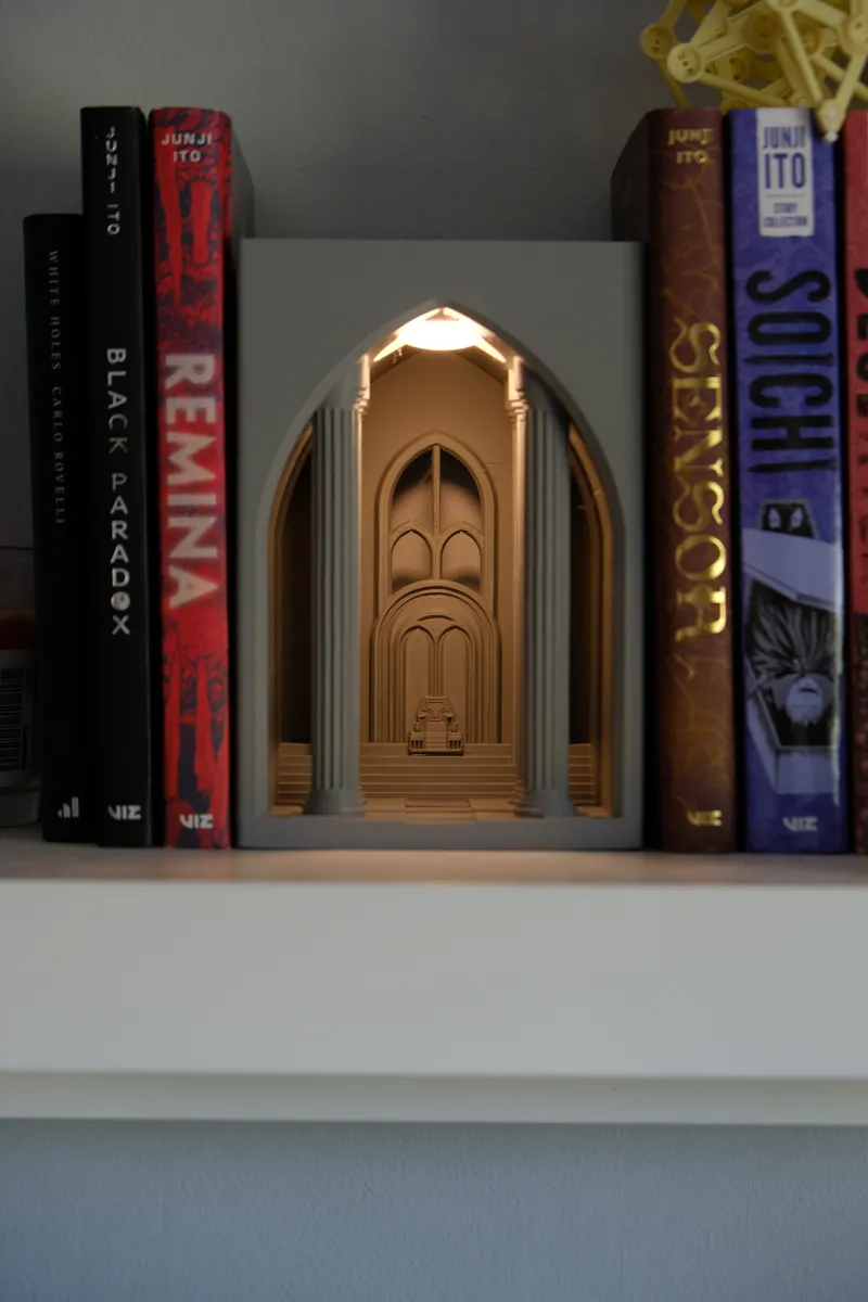 Book Nook Lamp. Dwarven Throne Room Book end Lamp, photo 4 of 4 - Book Nook Lamp. Dwarven Throne Room Book end Lamp Lamps & Lighting