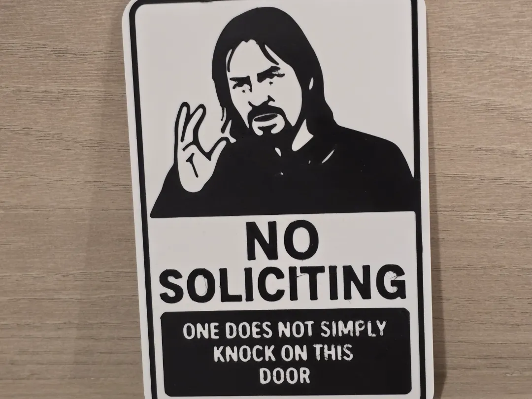 Lord of the Rings No Soliciting Signs