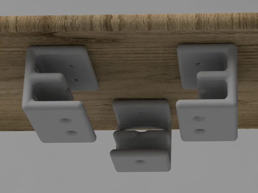 Double Under Desk Laptop Holder