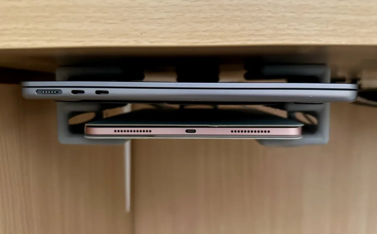 Double Under Desk Laptop Holder, photo 3 of 3 - Double Under Desk Laptop Holder Mobile & Device Accessories
