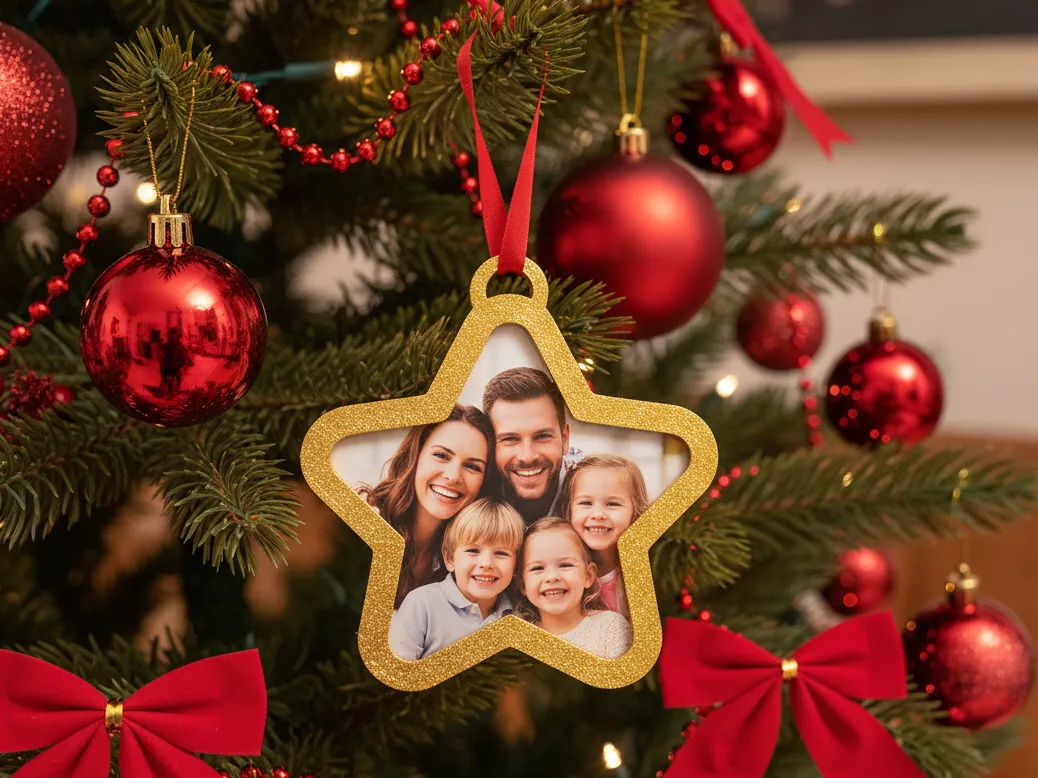 Star-Shaped Photo Frame Ornament Snap-Fit