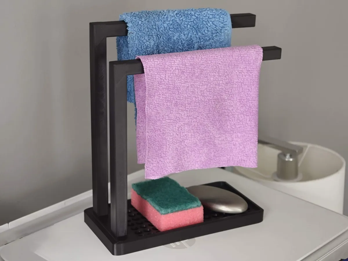 Kitchen Organizer with Cloth Holder (Sink Rack), photo 3 of 4 - Kitchen Organizer with Cloth Holder (Sink Rack) Kitchen & Dining