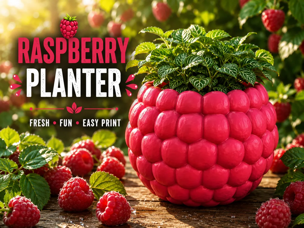 Raspberry Planter - Fruit-Inspired Flower Pot
