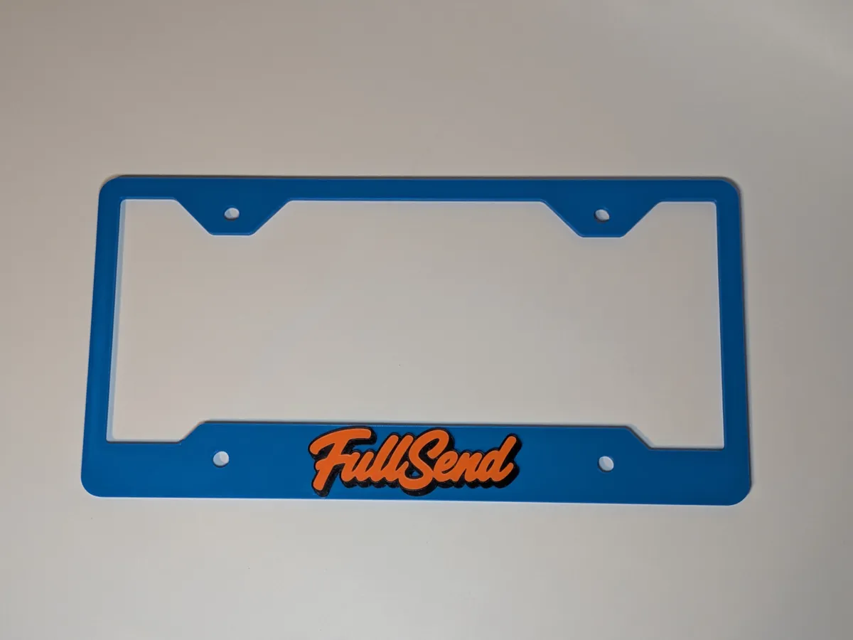 Retro 'Full Send' License Plate Frame