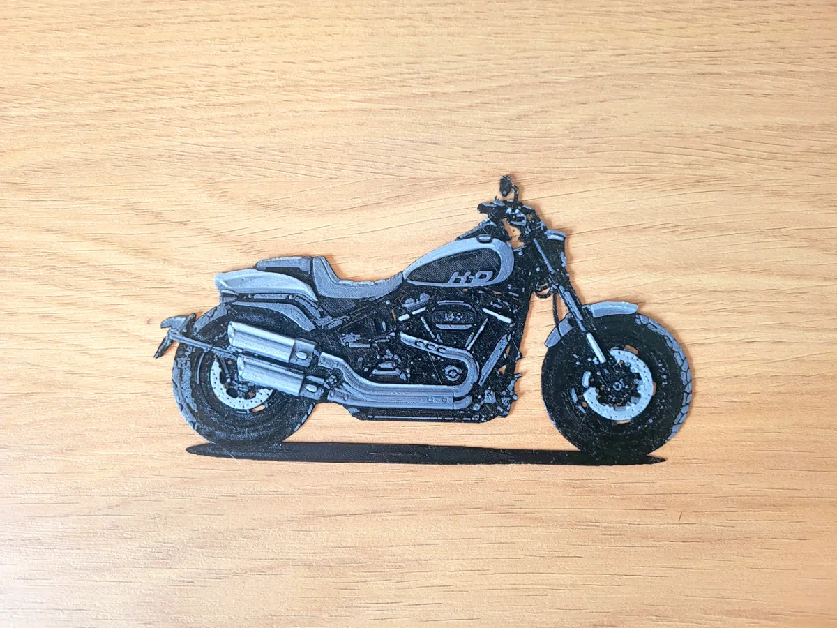 Harley Davidson Fatbob Wall Art