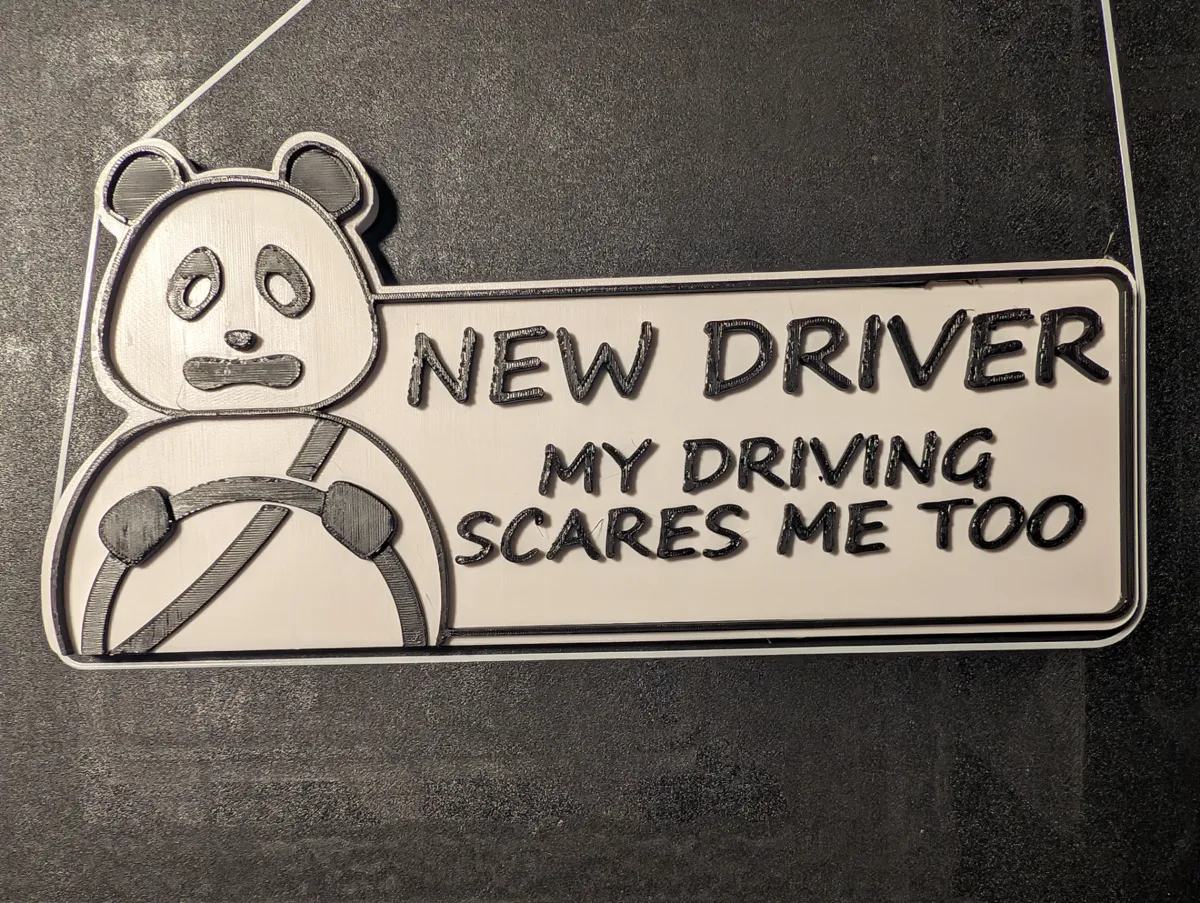 Scared Panda New Driver Car Sign - Vehicles, in stock in India