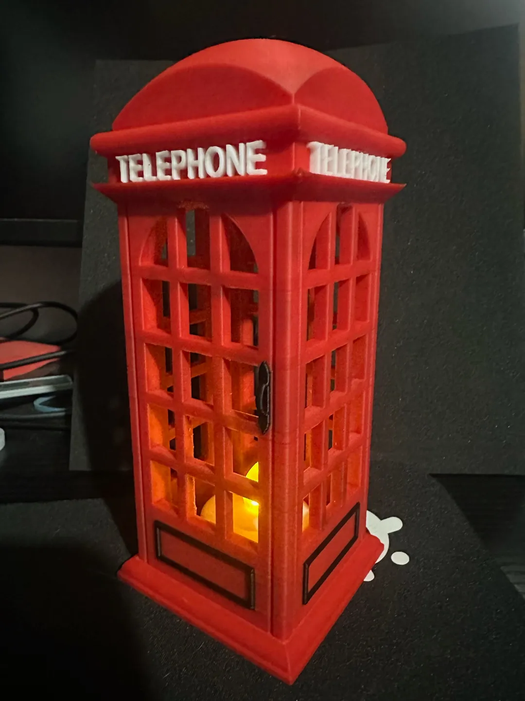 Telephone Booth Tea Candle Holder, photo 3 of 4 - Telephone Booth Tea Candle Holder Home Decor Items