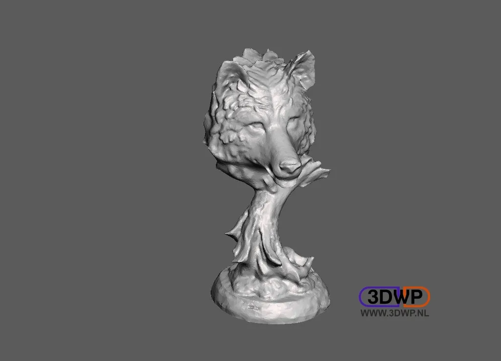 Wolf Head 3D Scan - Wolf & Fox Figurines, in stock in India