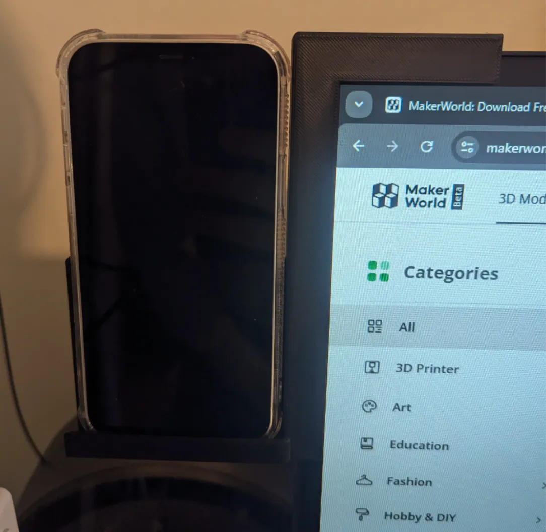 Monitor Mount Phone Holder - Wall & Bedside Mobile Holders, in stock