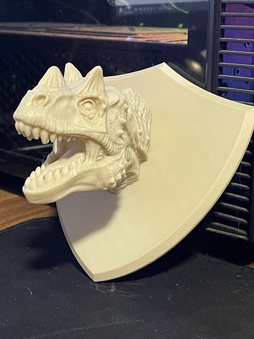Ceratosaurus Dinosaur Head Bust with Plaque, photo 4 of 4 - Ceratosaurus Dinosaur Head Bust with Plaque Figurines & Collectibles
