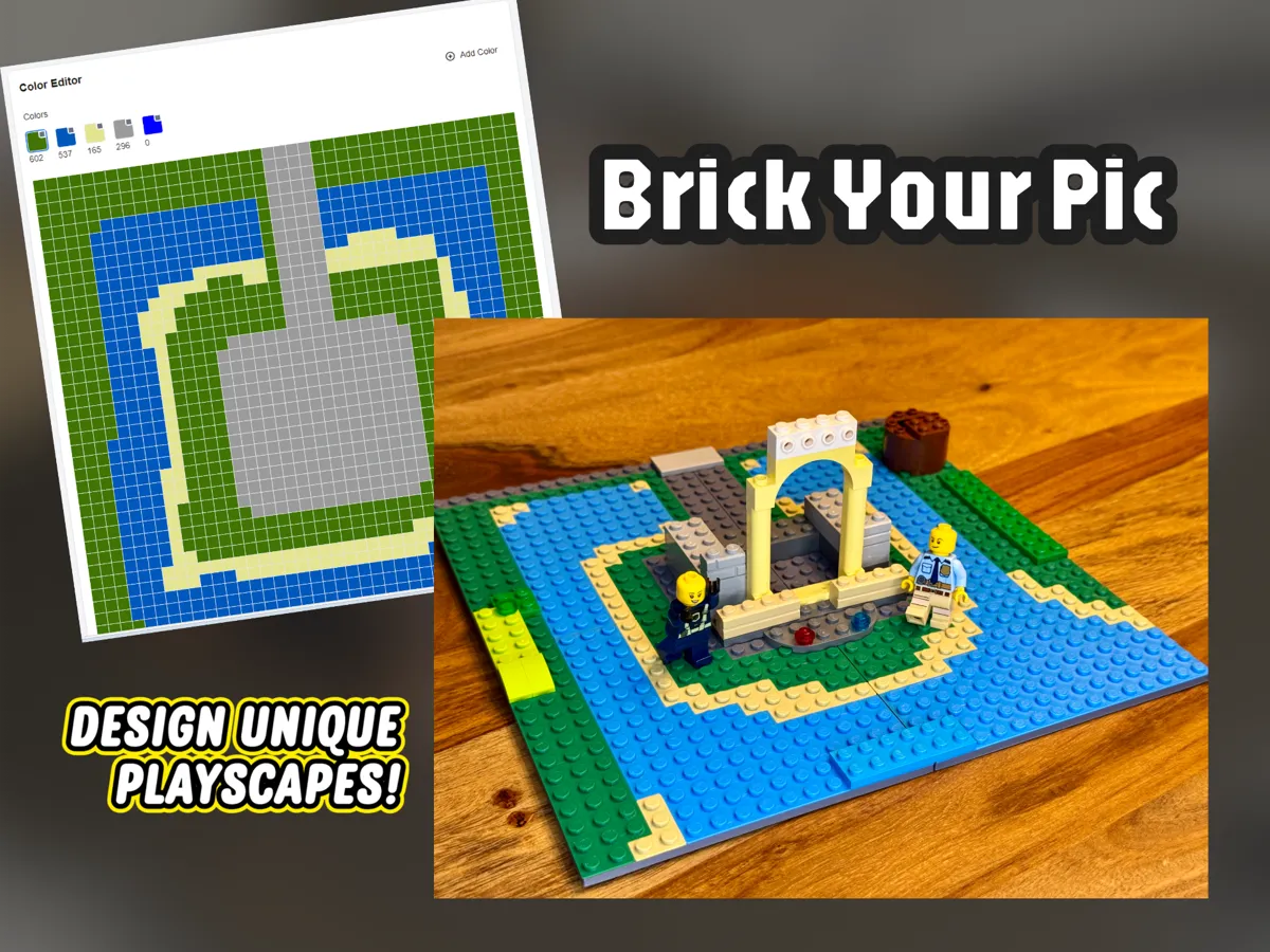 Custom Photo Brick Mosaic Baseplate - Construction Sets, in stock in India