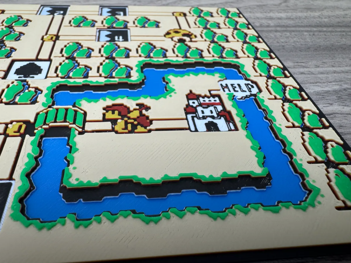 Super Mario Bros 3 - World 1 Map - NES, photo 2 of 4 - Super Mario Bros 3 - World 1 Map - NES Gaming Accessories
