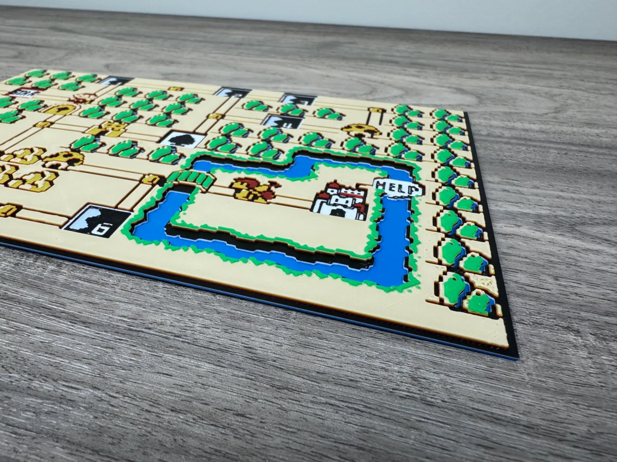 Super Mario Bros 3 - World 1 Map - NES, photo 3 of 4 - Super Mario Bros 3 - World 1 Map - NES Gaming Accessories