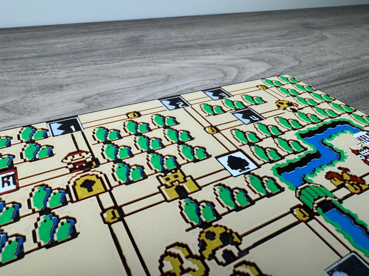 Super Mario Bros 3 - World 1 Map - NES, photo 4 of 4 - Super Mario Bros 3 - World 1 Map - NES Gaming Accessories