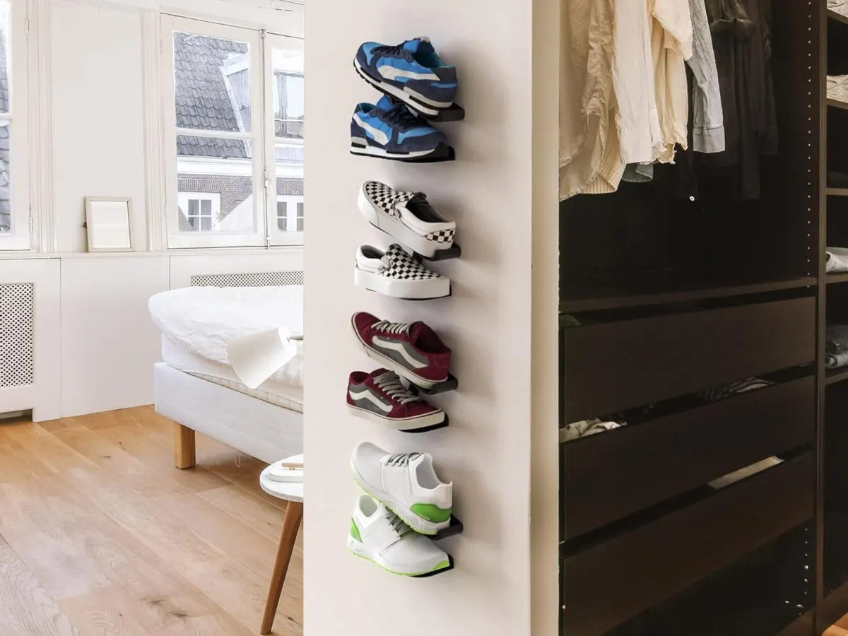 Wall-Mounted Shoe Rack, Minimalist and Functional
