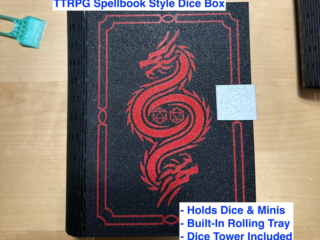 Spellbook Style TTRPG Box & Dice Tower/Tray - Castle & Tower Dice Towers, in stock