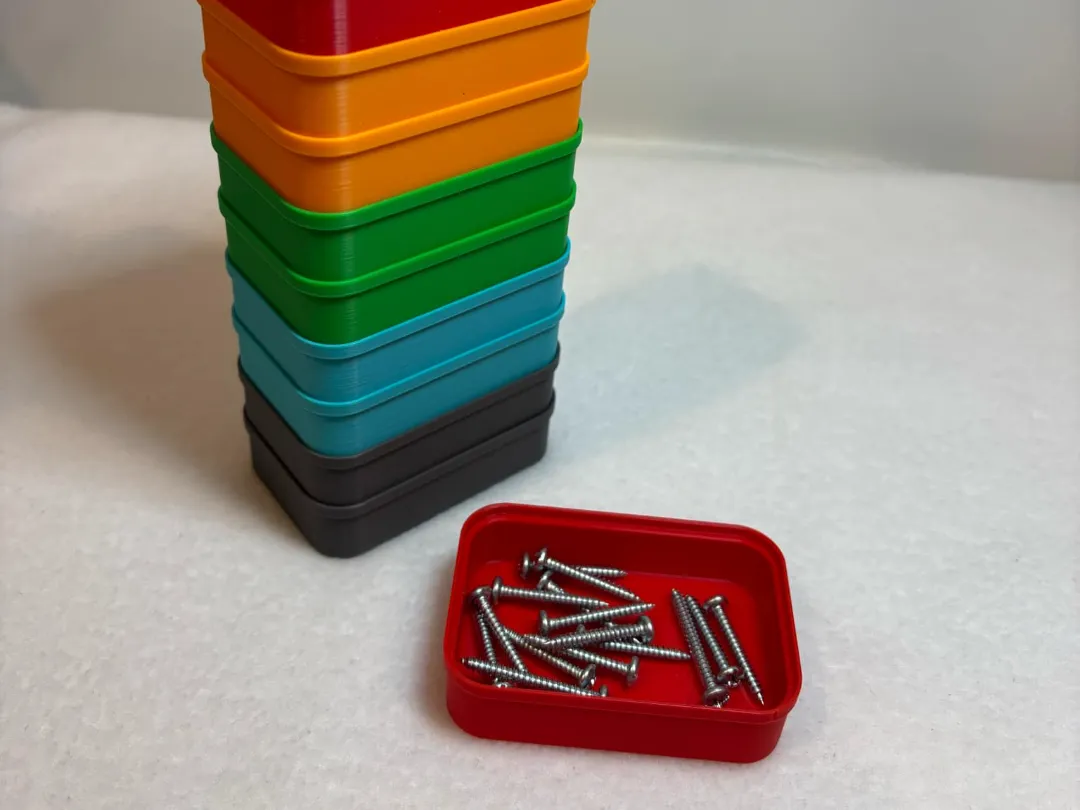 Small parts stacking containers