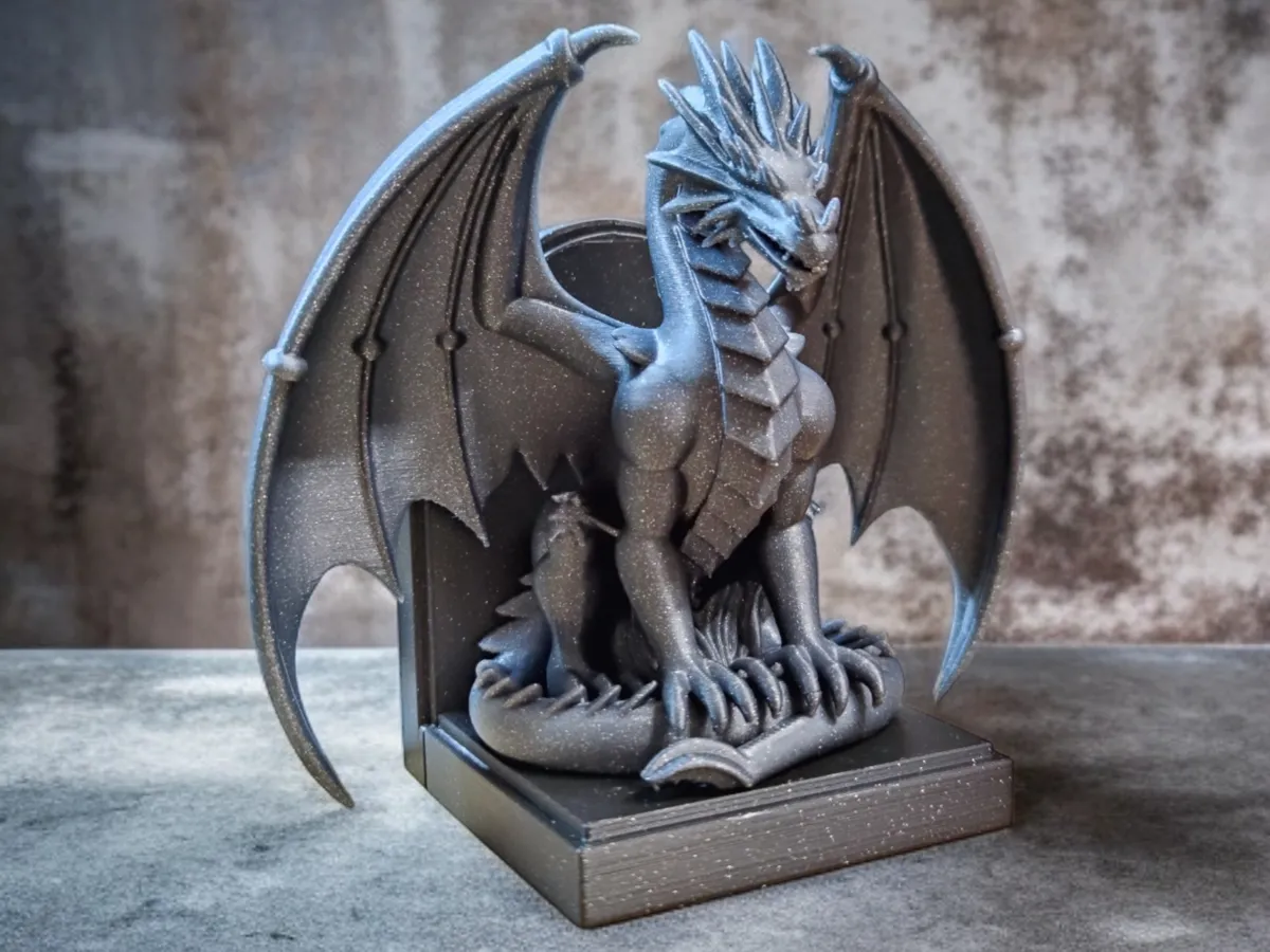 Gothic Dragon Statue Bookend for Bookshelves